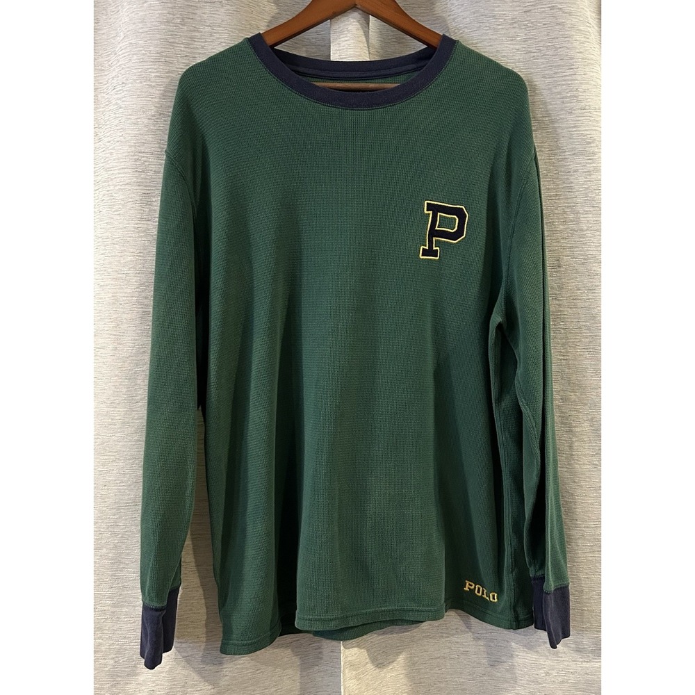 Polo Ralph Lauren Men's Thermal Knit Sleepshirt Green Size XXL
